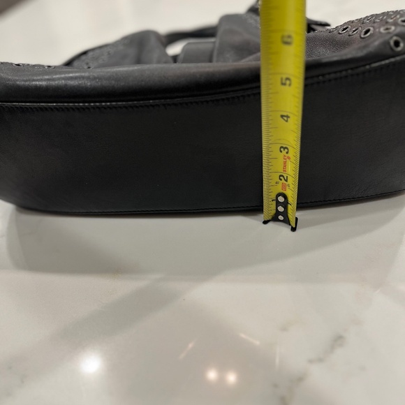 Vintage Coach Black Madison Grommet Large Carlyle Leather Handbag Style 32404 - Picture 4 of 13